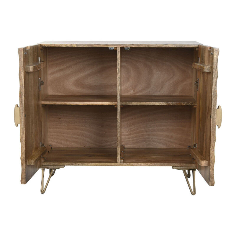 Buffet Home ESPRIT Doré Naturel Métal Bois de manguier 81 x 45 x 75 cm