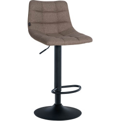 Ensemble de 2 tabourets de bar Jerry, tissu noir taupe