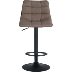 Set de 2 Taburetes de bar Jerry en tela Gris topo,Negro