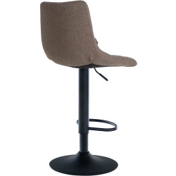 Set di 2 sgabelli da bar Jerry Fabric Tortora,nero