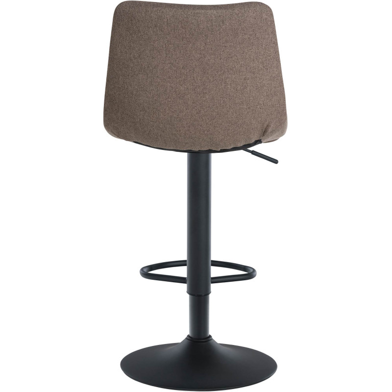 Ensemble de 2 tabourets de bar Jerry, tissu noir taupe