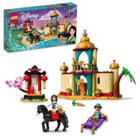 LEGO 43208 Disney Princess Les Aventures de Jasmine et Mulan, Jouet avec Tapis Volant, Figurine de Tigre, et Cheval, Enfants 5 A