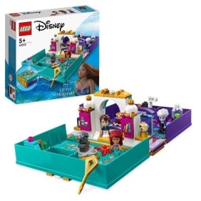 LEGO Disney Princess 43213 Le Livre d'Histoire : La Petite Sirene, Jouet avec Micro-Poupées Ariel et Prince Eric