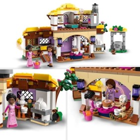 LEGO Disney Wish 43231 La Chaumiere d'Asha, Maison de Poupées avec Mini Poupées Asha, Sakina et Sabino et Figurine Star