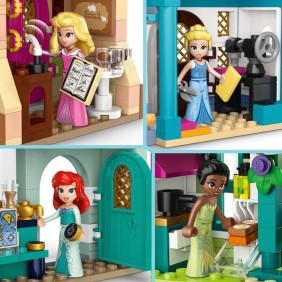 LEGO 43246 Disney Princess Les Aventures des Princesses Disney au Marché, Jouet avec 4 Mini Poupées : Ariel, Cendrillon