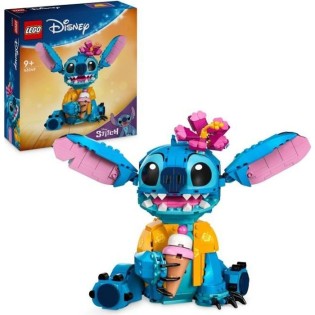 LEGO | Disney 43249 Stitch, Jeu de Construction pour Enfants, Cornet de Glace et Figurine