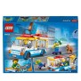 LEGO City 60253 Le camion de la marchande de glaces, Kit de Construction Jouet Enfants 5 ans et + avec Mini-figurine de chien