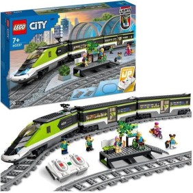 LEGO City Le Train de Voyageurs Express - Jouet de Train Télécommandé - Phares Fonctionnels - Enfants 7 Ans