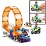 LEGO 60338 City Stuntz Le Looping du Chimpanzé Cogneur, Figurines de Cascadeur Stuntz, Jouet Moto de Cascade, Enfants Des 7 Ans