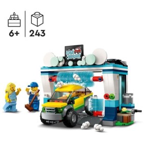 LEGO City 60362 La Station de Lavage, Jouet pour Enfants Des 6 Ans, avec Voiture et Minifigurines