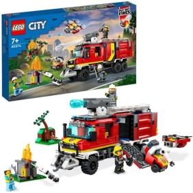 LEGO City 60374 Le Camion d'Intervention des Pompiers, Jouet avec Drones Modernes, et Figurines