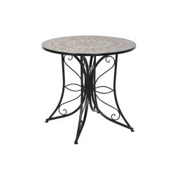 Table d'appoint Home ESPRIT Noir Multicouleur 80 x 80 x 76 cm