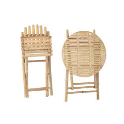 Ensemble Table + 2 Chaises Home ESPRIT 61 x 61 x 73 cm