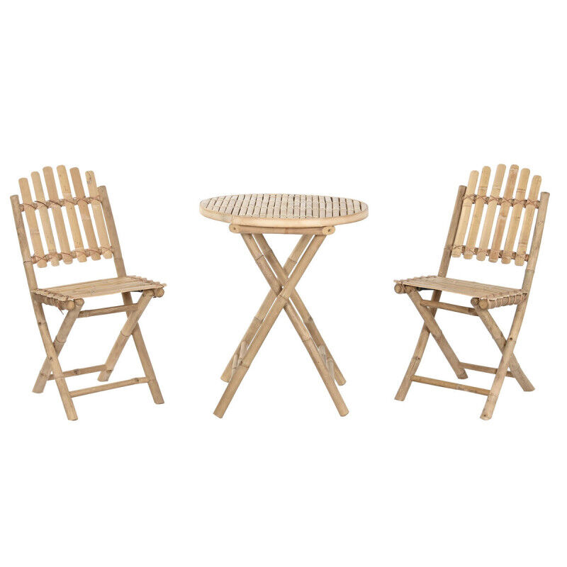 Ensemble Table + 2 Chaises Home ESPRIT 61 x 61 x 73 cm