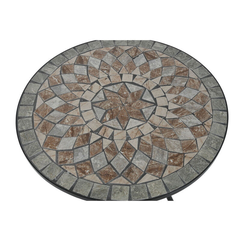 Table d'appoint Home ESPRIT Noir Multicouleur 60 x 60 x 72 cm
