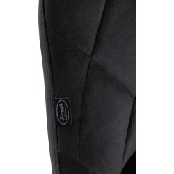 Lot de 2 tabourets de bar en velours Lazio, blanc et noir