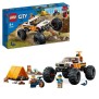 LEGO City 60387 Les Aventures du 4x4 Tout-Terrain, Jouet Monster Truck, Jeu Camping