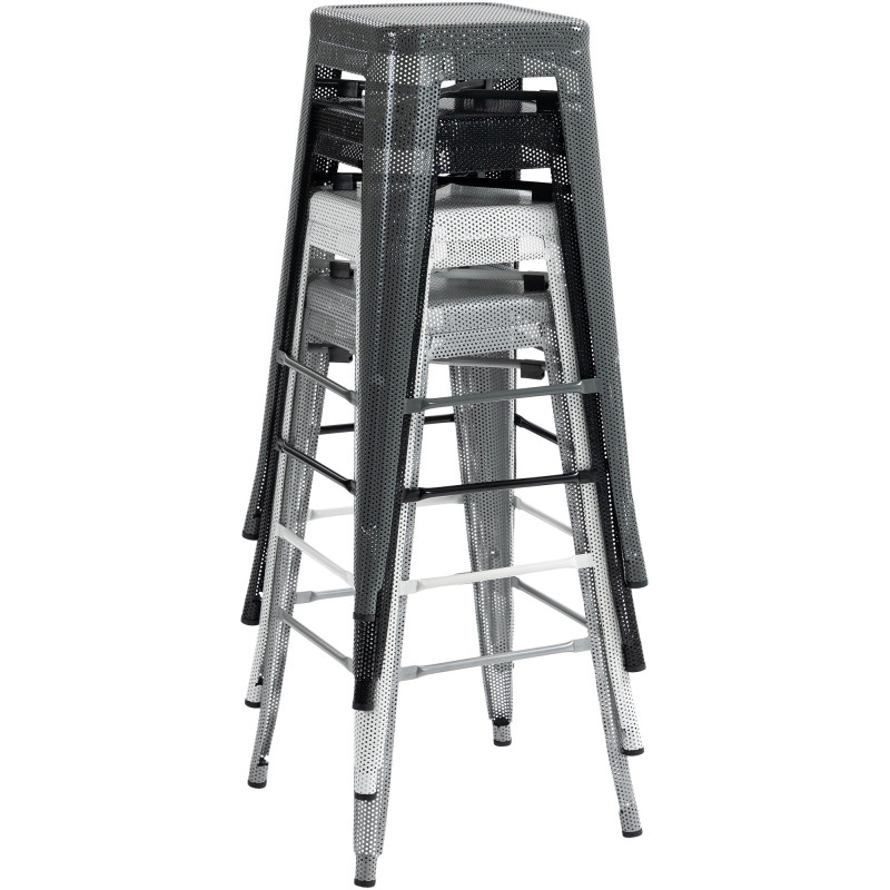 Taburete de bar Fletcher Plateado