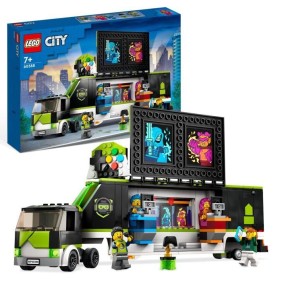 LEGO City 60388 Le Camion de Tournois de Jeux Vidéo, Jouet Enfants 7 Ans, Compétition eSport