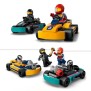 LEGO 60400 City Les Karts et les Pilotes de Course, Jouet avec 2 Karting, avec 2 Minifigurines de Pilotes de Voitures