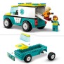 LEGO 60403 City L'Ambulance de Secours et le Snowboardeur, Jeu Enfants avec Jouet de Véhicule Médical et Minifigurines