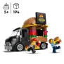 LEGO 60404 City Le Food-truck de Burgers, Jouet de Camionnette, Jeu Imaginatif avec Camionnette et Minifigurines