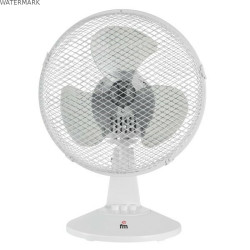 Ventilateur de Bureau Grupo FM 65786 25 W Ø 23 cm Blanc