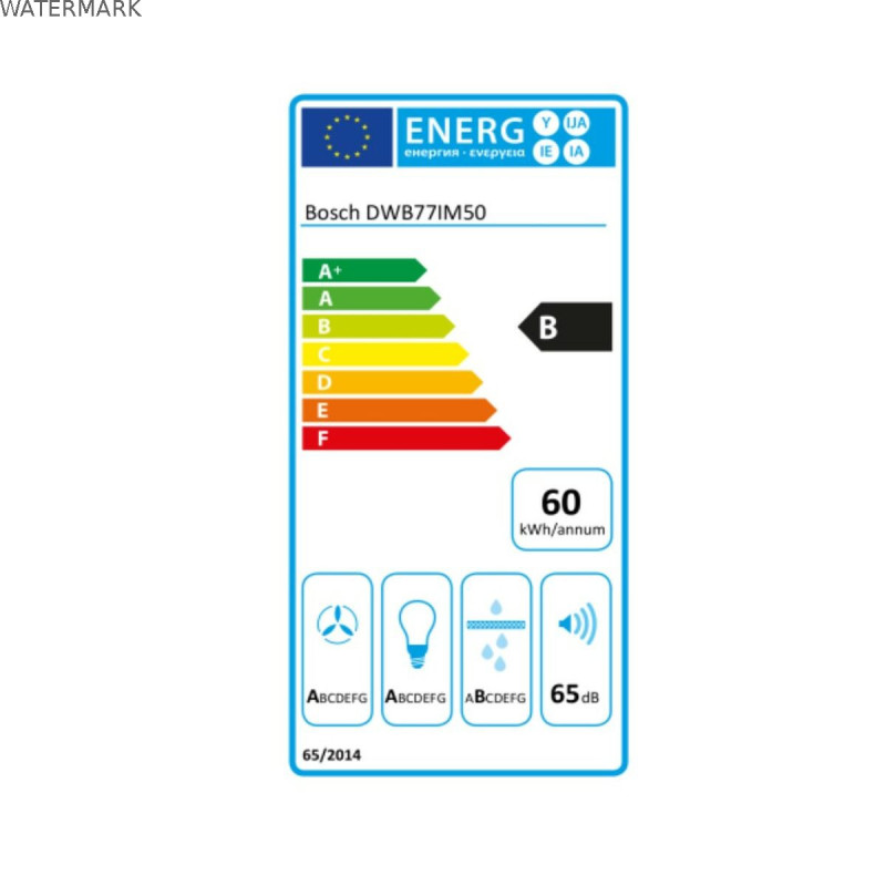 Hotte standard BOSCH 200503608 75 cm 710 m3/h 52 dB 255W Acier B