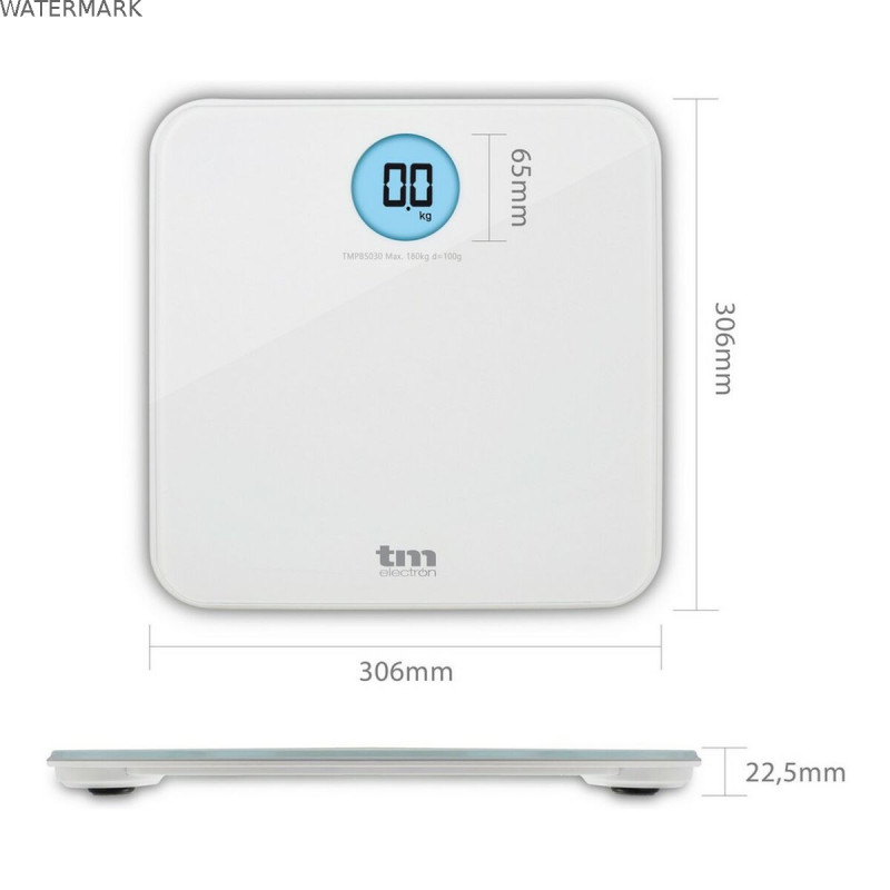 Balance Numérique de Salle de Bain TM Electron Blanc