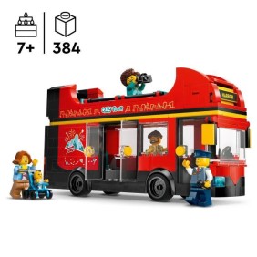 LEGO City 60407 Le bus rouge a deux étages, bus jouet, véhicule pour enfants des 7 ans