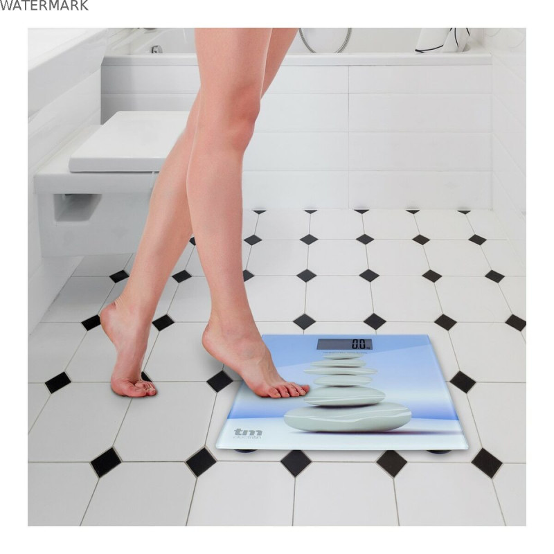 Balance Numérique de Salle de Bain TM Electron Zen Bleu Slim (23 mm)