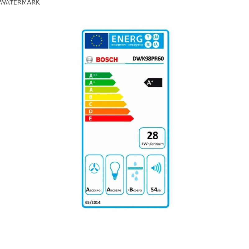 Hotte standard BOSCH DWK98PR60 90 cm 840 m3/h 166W A+
