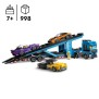 LEGO City 60408 Le camion de transport de voitures de sport, 4 véhicules pour enfants