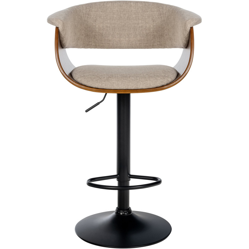 Taburete de bar Vestal Nogal/crema,Tela