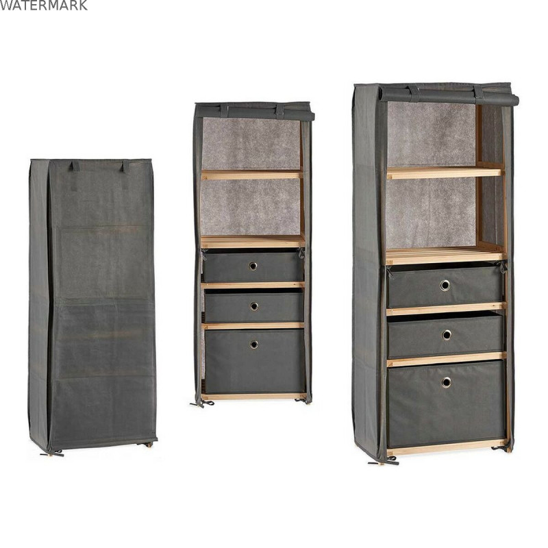 Étagère Kipit MH10228H-2 Marron Gris Bois 28 x 113 x 42 cm