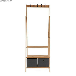 Porte-manteau Kipit MH194001H Marron Gris Bois 40,5 x 175 x 67 cm