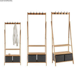 Porte-manteau Kipit MH194001H Marron Gris Bois 40,5 x 175 x 67 cm