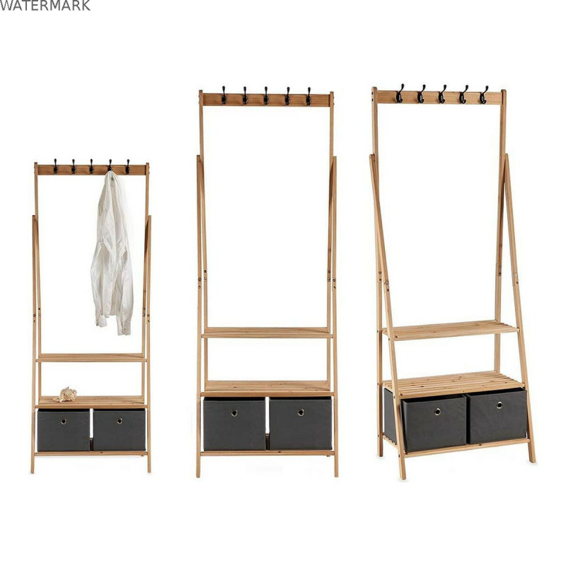 Porte-manteau Kipit MH194001H Marron Gris Bois 40,5 x 175 x 67 cm