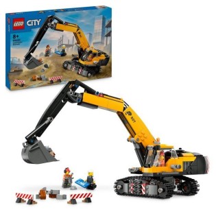 LEGO City 60420 La pelleteuse de chantier jaune, jouet pour enfant a partir de 8 ans