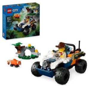 LEGO City 60424 Le tout-terrain de l'explorateur de la jungle et le panda roux, jeu 6 ans