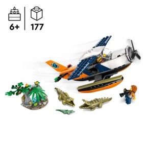 LEGO City 60425 L'hydravion de l'explorateur de la jungle, jouet enfant 6 ans