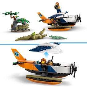 LEGO City 60425 L'hydravion de l'explorateur de la jungle, jouet enfant 6 ans