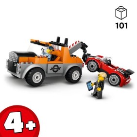 LEGO City 60435 La dépanneuse et la voiture de sport, jeu de construction des 4 ans