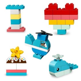 LEGO 10909 DUPLO Classic La Boîte Coeur Premier Set, Jouet Educatif, Briques de construction pour Bébé 1 an et demi