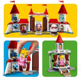 LEGO 71408 Super Mario Ensemble d'Extension Le Château de Peach, Jouet Château Fort, Figurine Bowser, Toadette, Enfant 8 Ans