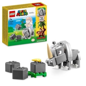 LEGO Super Mario 71420 Ensemble d'Extension Rambi le Rhinocéros, Jouet a Combiner avec un Pack de démarrage