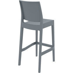 Ensemble de 2 tabourets de bar Maya gris foncé