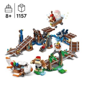 LEGO Super Mario 71425 Ensemble d'Extension Course de Chariot de Mine de Diddy Kong, a Combiner avec Pack de Démarrage