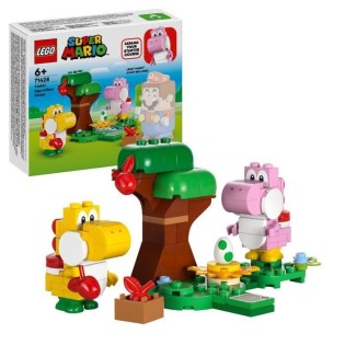 LEGO 71428 Super Mario Ensemble d'Extension Foret de Yoshi, Jouet pour Enfants avec 2 Figurines Yoshi