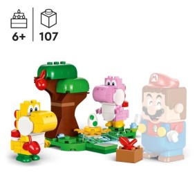 LEGO 71428 Super Mario Ensemble d'Extension Foret de Yoshi, Jouet pour Enfants avec 2 Figurines Yoshi